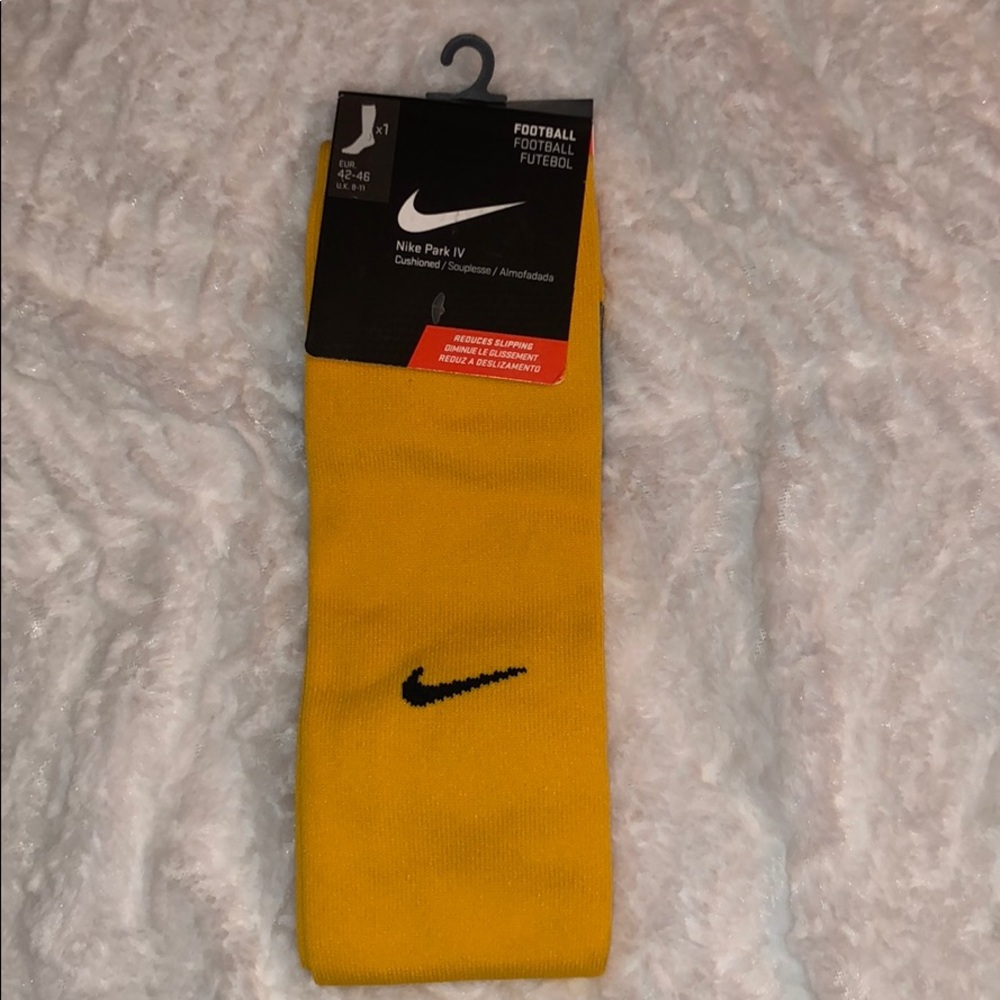 Brand New yellow Nike soccer socks